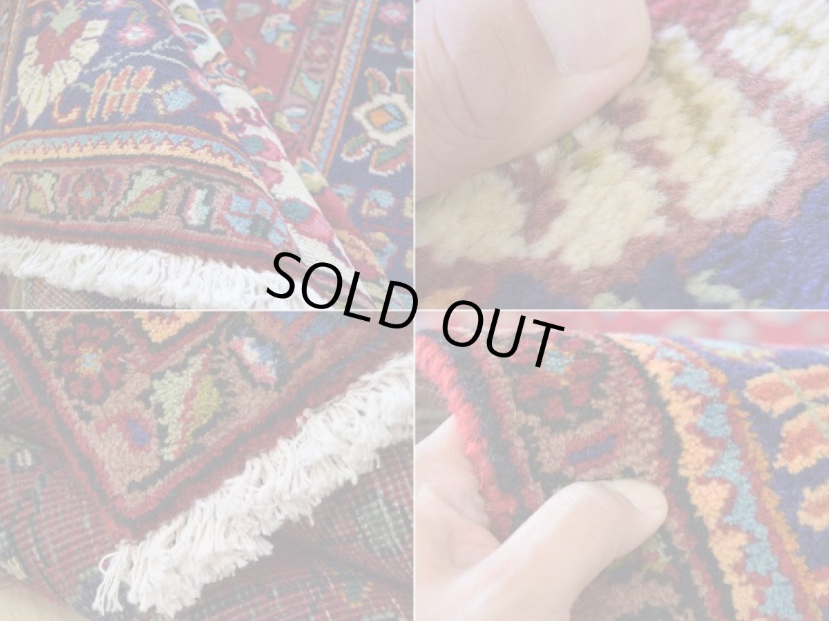 画像19: 良品 ペルシャ 絨毯 タブリーズ 縦3m 横2m 6㎡ 〜6帖 リビング ダイニング 3人掛けソファ コーナーソファ 大判 サイズ 305 x 207 cm No.A104 天然 ウール 手織り トライバル ラグ 敷物 マット カーペット メダリオン ヴィンテージ ビンテージ 赤 b-A104-305207h014-035 (19)