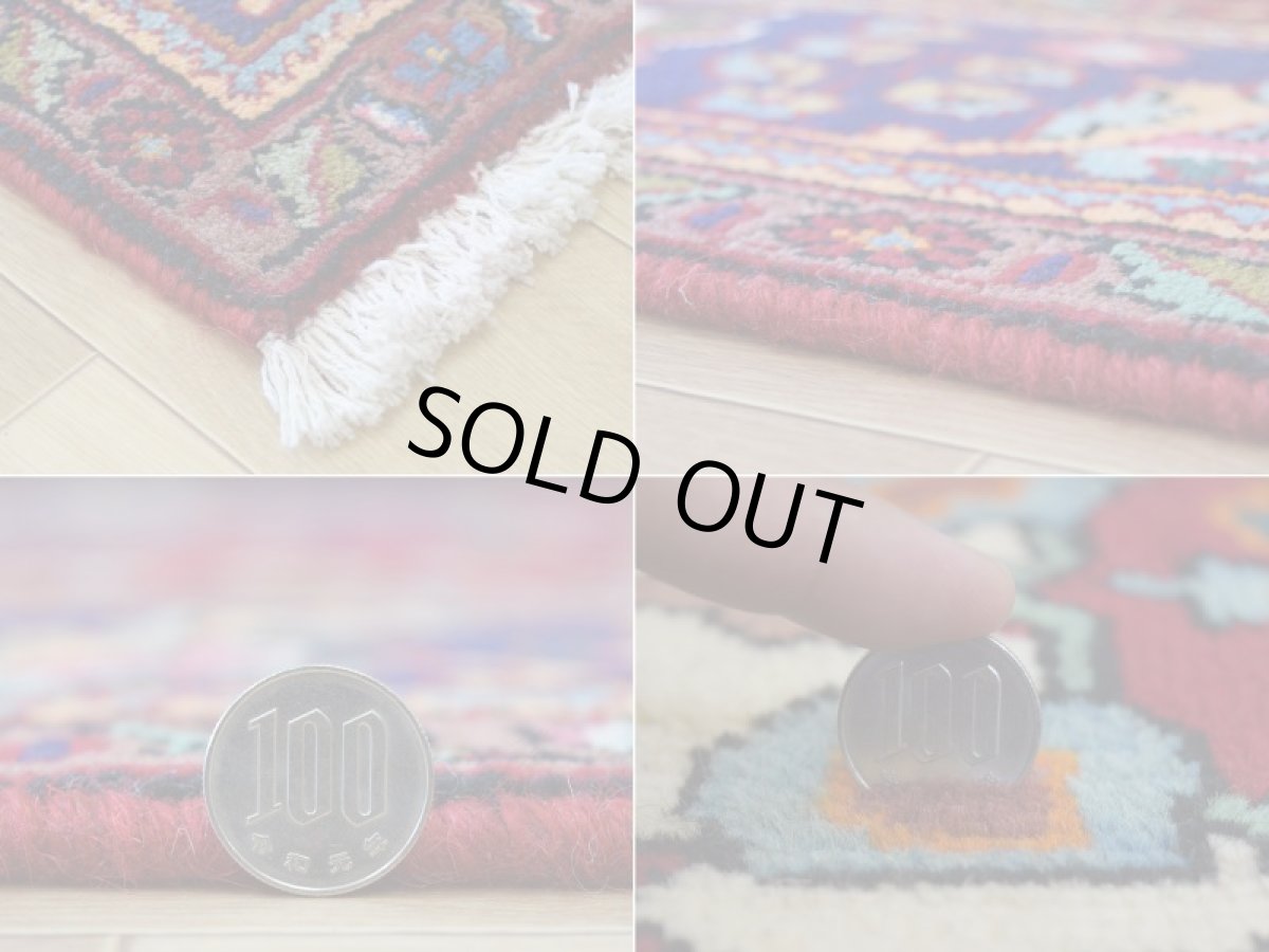 画像20: 良品 ペルシャ 絨毯 タブリーズ 縦3m 横2m 6㎡ 〜6帖 リビング ダイニング 3人掛けソファ コーナーソファ 大判 サイズ 305 x 207 cm No.A104 天然 ウール 手織り トライバル ラグ 敷物 マット カーペット メダリオン ヴィンテージ ビンテージ 赤 b-A104-305207h014-035 (20)