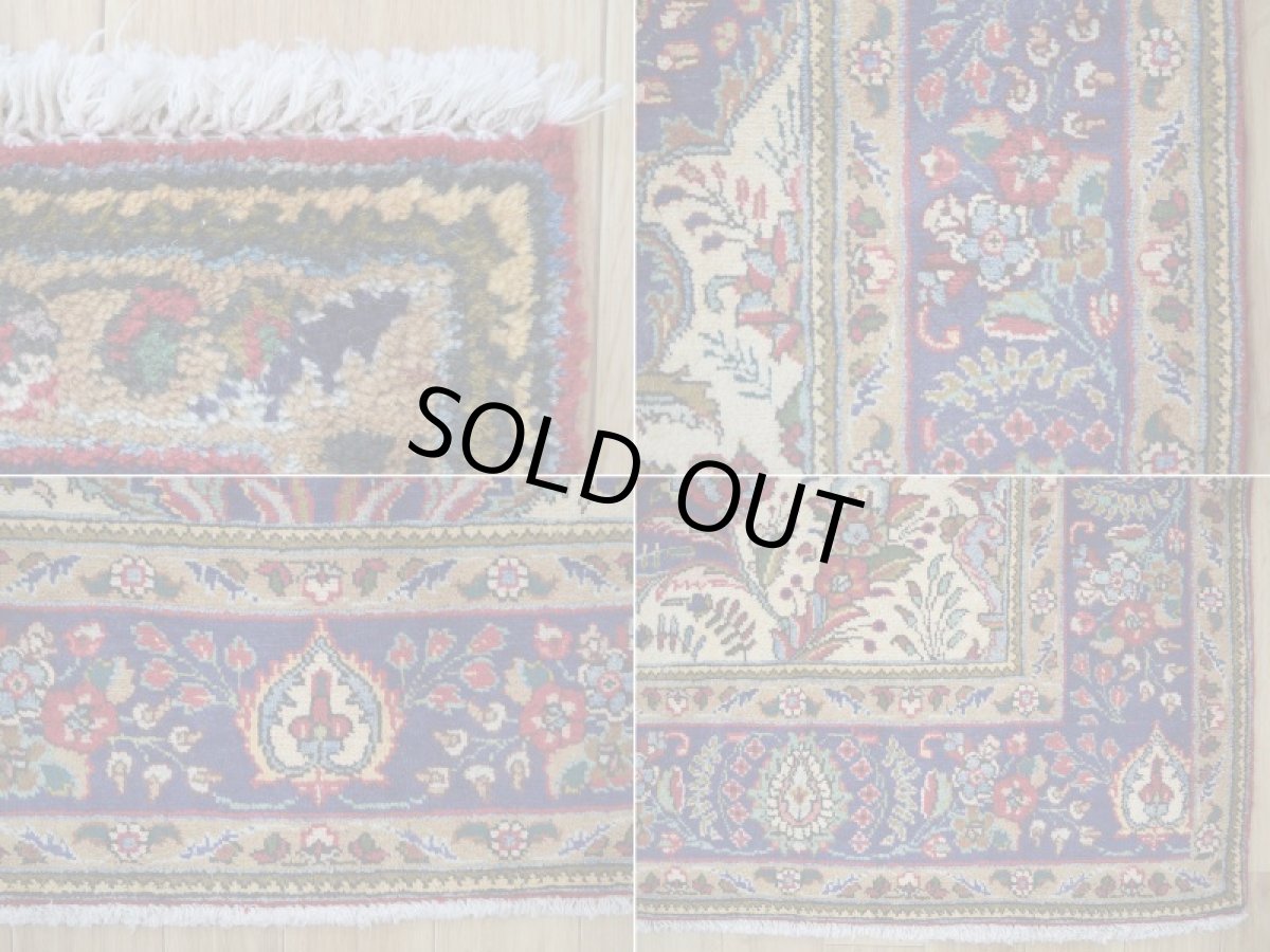 画像19: 良品 ペルシャ 絨毯 タブリーズ 縦3m 横2m 6㎡ 〜6帖 リビング ダイニング 3人掛けソファ コーナーソファ 大判 サイズ 292 x 206 cm No.A106 天然 ウール 手織り トライバル ラグ 敷物 マット カーペット メダリオン ヴィンテージ ビンテージ 赤 紺 b-A106-292206h014-035 (19)