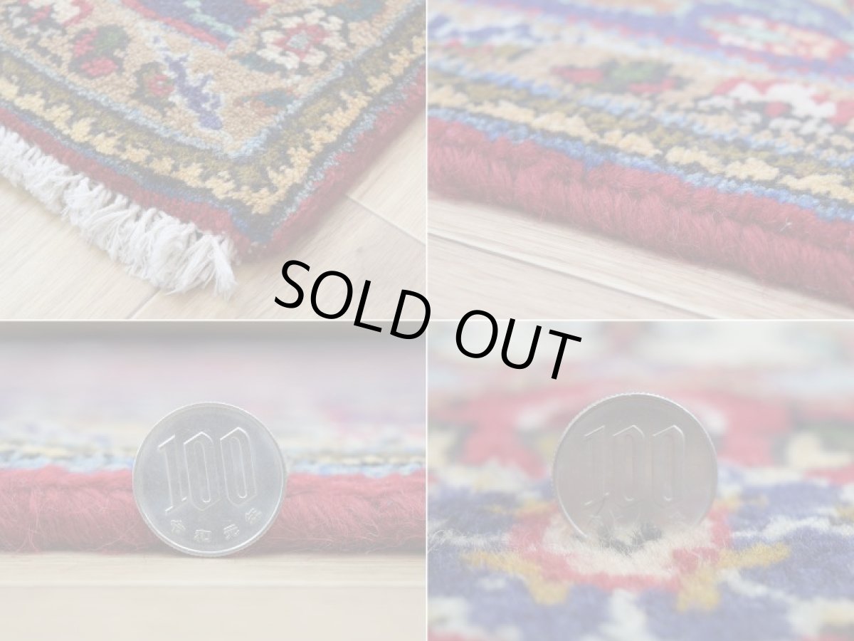 画像20: 良品 ペルシャ 絨毯 タブリーズ 縦3m 横2m 6㎡ 〜6帖 リビング ダイニング 3人掛けソファ コーナーソファ 大判 サイズ 292 x 206 cm No.A106 天然 ウール 手織り トライバル ラグ 敷物 マット カーペット メダリオン ヴィンテージ ビンテージ 赤 紺 b-A106-292206h014-035 (20)