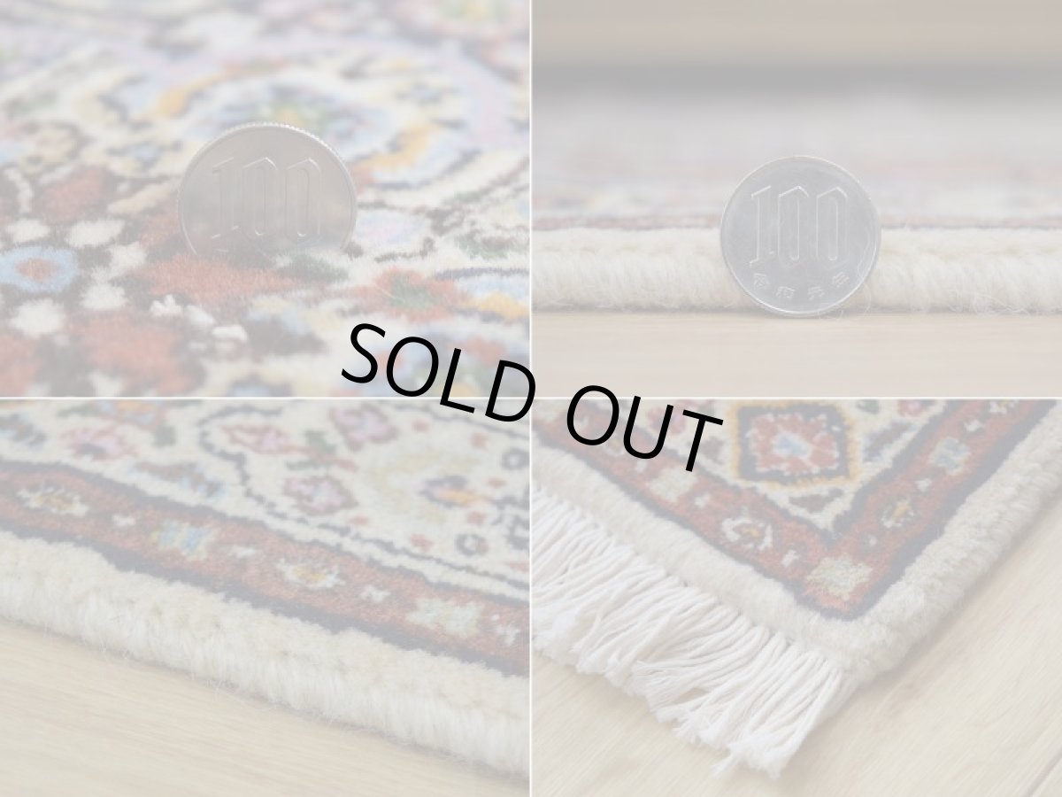 画像20: 新品 ペルシャ 絨毯 ムード 産 縦2m 横1.5m 3㎡ 〜3帖 リビング ダイニング 3人掛けソファ サイズ 194 x 145 cm No.Z109 天然 肉厚 ウール シルク 手織り ハンドメイド トライバル ラグ カーペット マヒ柄 ヘラティ模様 (20)