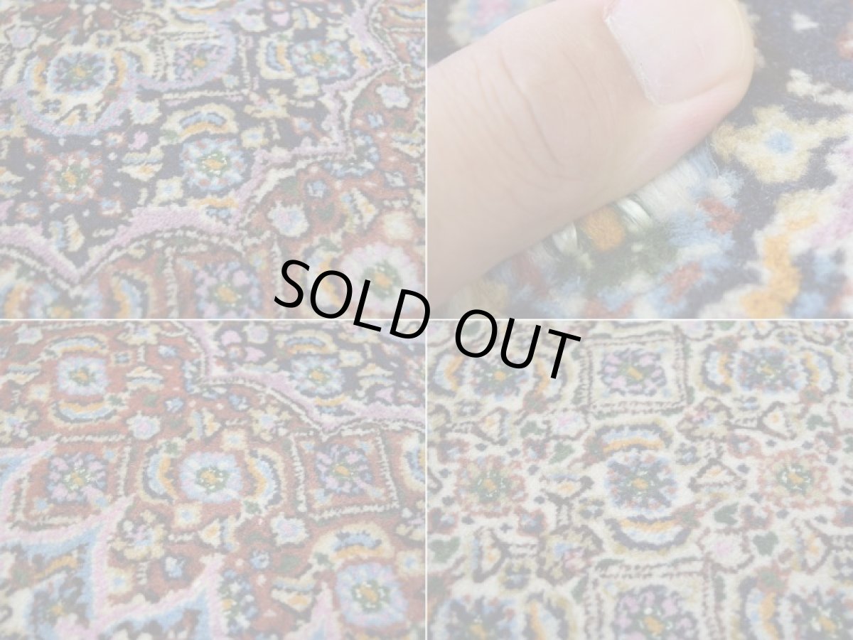 画像17: 新品 ペルシャ 絨毯 ムード 産 縦2m 横1.5m 3㎡ 〜3帖 リビング ダイニング 3人掛けソファ サイズ 194 x 145 cm No.Z109 天然 肉厚 ウール シルク 手織り ハンドメイド トライバル ラグ カーペット マヒ柄 ヘラティ模様 (17)