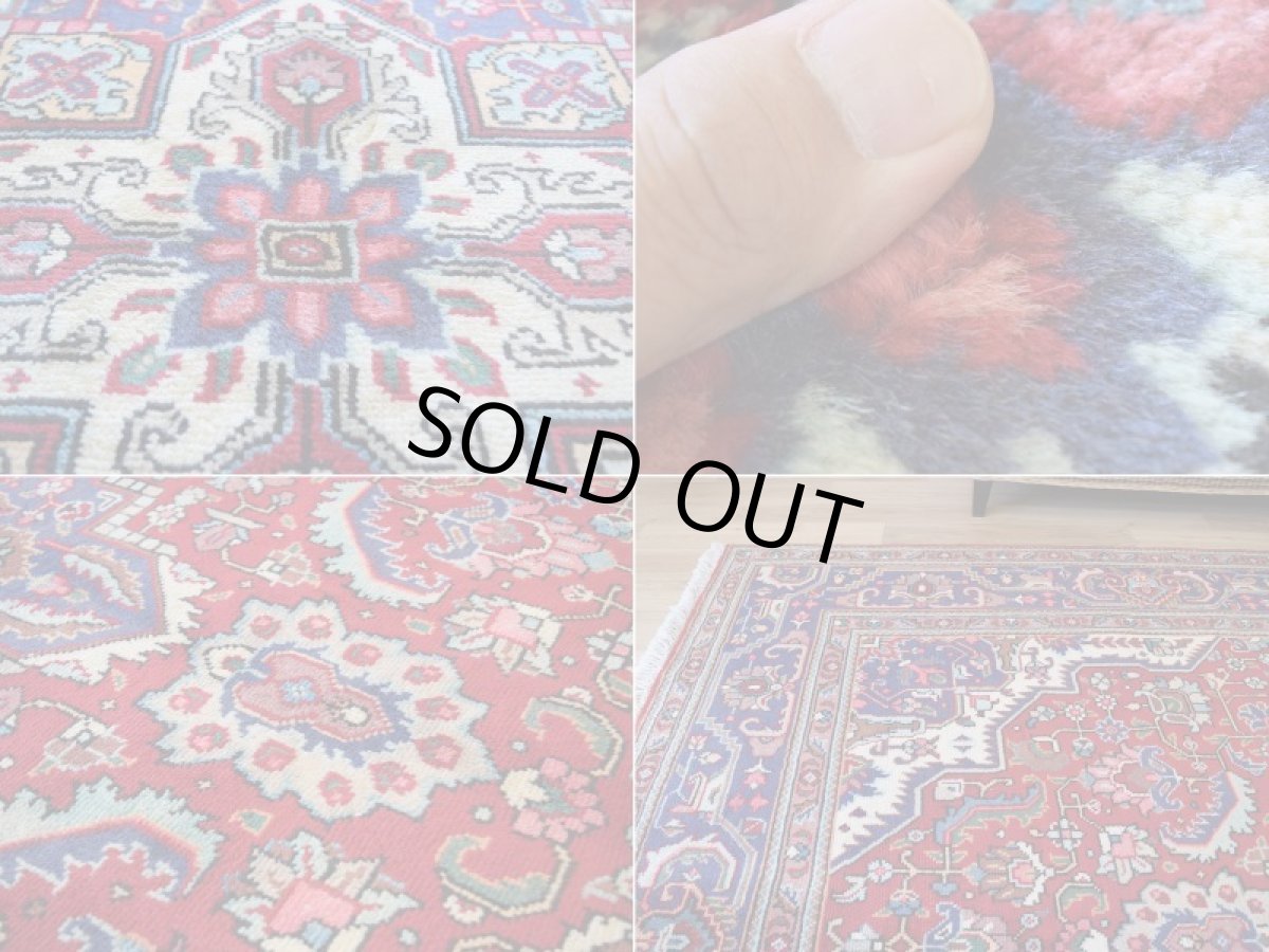 画像16: 良品 ペルシャ 絨毯 タブリーズ 縦3m 横2m 6㎡ 〜6帖 リビング ダイニング 3人掛けソファ コーナーソファ 大判 サイズ 295 x 195 cm No.A163 天然 ウール 手織り トライバル ラグ 敷物 マット カーペット メダリオン ヴィンテージ ビンテージ 赤 b-A163-295195h014-035 (16)