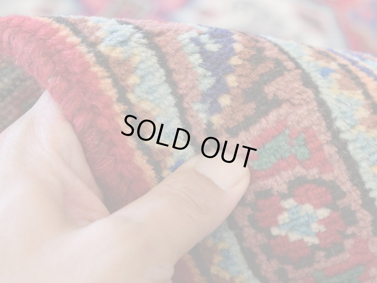 画像13: 良品 ペルシャ 絨毯 タブリーズ 縦3m 横2m 6㎡ 〜6帖 リビング ダイニング 3人掛けソファ コーナーソファ 大判 サイズ 295 x 195 cm No.A163 天然 ウール 手織り トライバル ラグ 敷物 マット カーペット メダリオン ヴィンテージ ビンテージ 赤 b-A163-295195h014-035 (13)