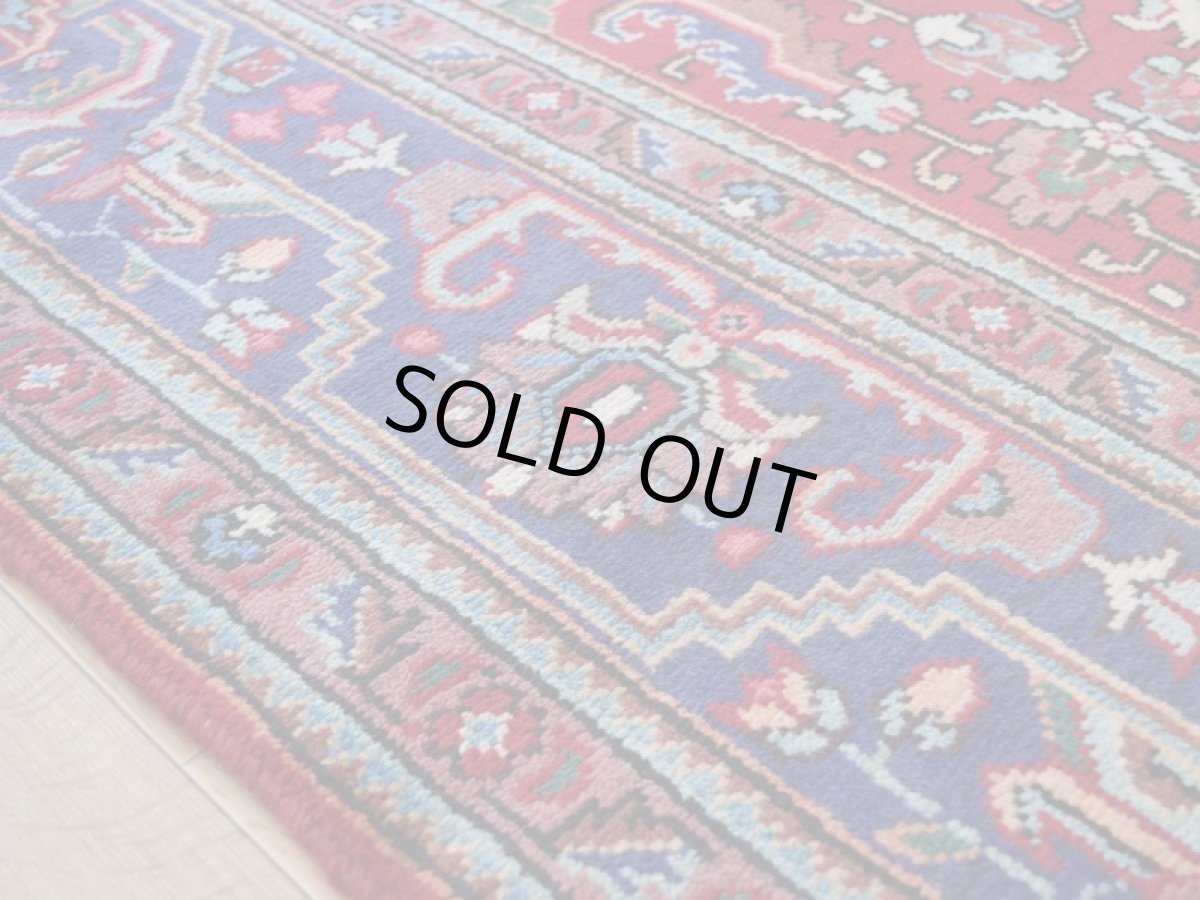 画像12: 良品 ペルシャ 絨毯 タブリーズ 縦3m 横2m 6㎡ 〜6帖 リビング ダイニング 3人掛けソファ コーナーソファ 大判 サイズ 295 x 195 cm No.A163 天然 ウール 手織り トライバル ラグ 敷物 マット カーペット メダリオン ヴィンテージ ビンテージ 赤 b-A163-295195h014-035 (12)