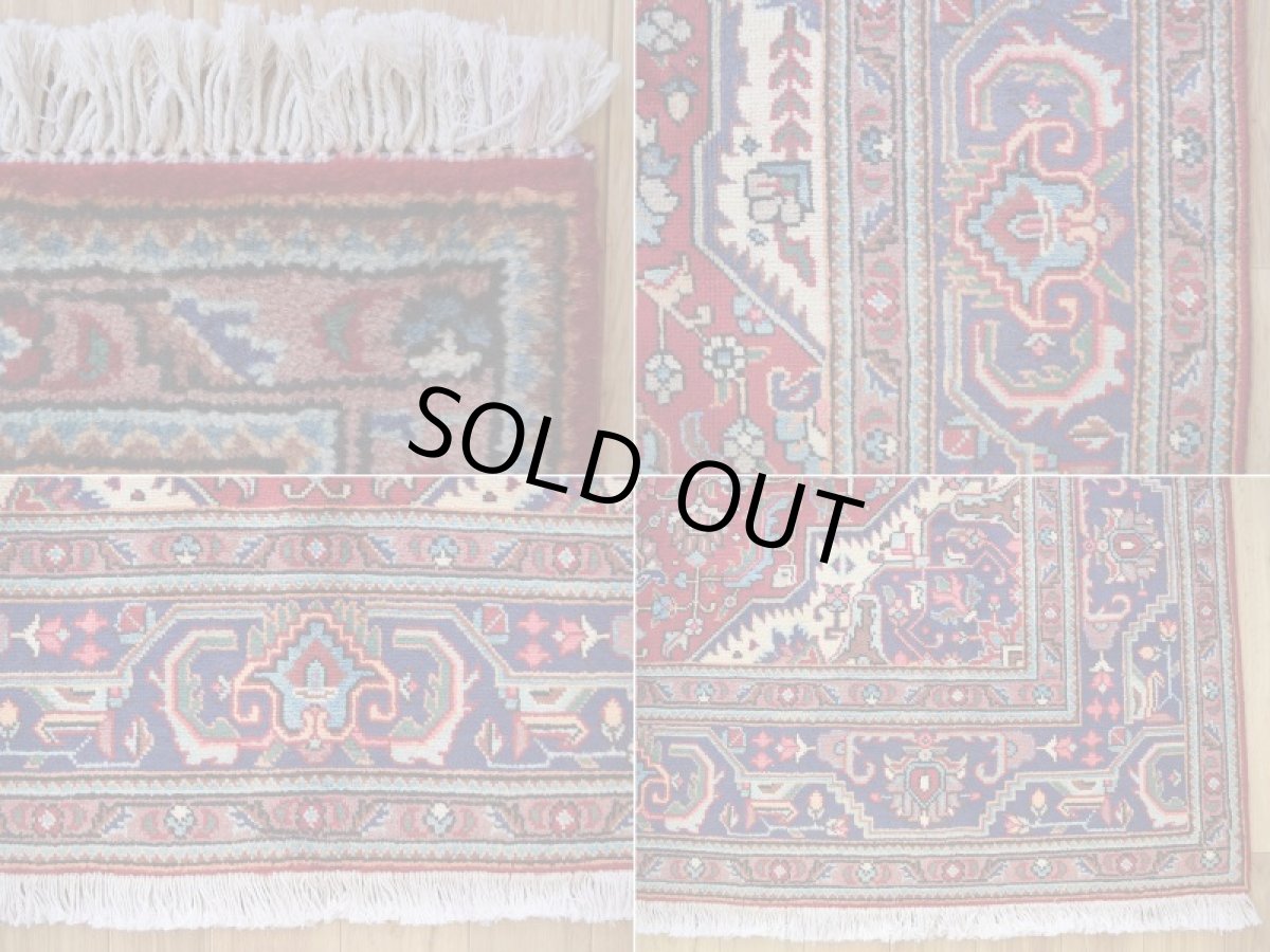 画像19: 良品 ペルシャ 絨毯 タブリーズ 縦3m 横2m 6㎡ 〜6帖 リビング ダイニング 3人掛けソファ コーナーソファ 大判 サイズ 295 x 195 cm No.A163 天然 ウール 手織り トライバル ラグ 敷物 マット カーペット メダリオン ヴィンテージ ビンテージ 赤 b-A163-295195h014-035 (19)