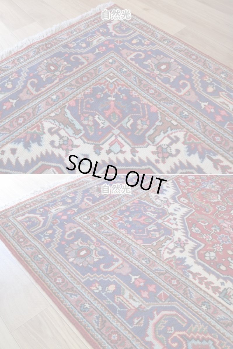 画像8: 良品 ペルシャ 絨毯 タブリーズ 縦3m 横2m 6㎡ 〜6帖 リビング ダイニング 3人掛けソファ コーナーソファ 大判 サイズ 295 x 195 cm No.A163 天然 ウール 手織り トライバル ラグ 敷物 マット カーペット メダリオン ヴィンテージ ビンテージ 赤 b-A163-295195h014-035 (8)