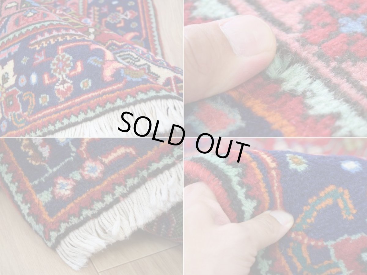 画像18: 良品 ペルシャ 絨毯 タブリーズ 縦3m 横2m 6㎡ 〜6帖 リビング ダイニング 3人掛けソファ コーナーソファ 大判 サイズ 285 x 190 cm No.A115 天然 ウール 手織り トライバル ラグ 敷物 マット カーペット メダリオン ヴィンテージ ビンテージ 赤 b-A115-285190h014-035 (18)