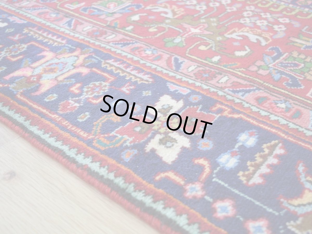 画像11: 良品 ペルシャ 絨毯 タブリーズ 縦3m 横2m 6㎡ 〜6帖 リビング ダイニング 3人掛けソファ コーナーソファ 大判 サイズ 285 x 190 cm No.A115 天然 ウール 手織り トライバル ラグ 敷物 マット カーペット メダリオン ヴィンテージ ビンテージ 赤 b-A115-285190h014-035 (11)