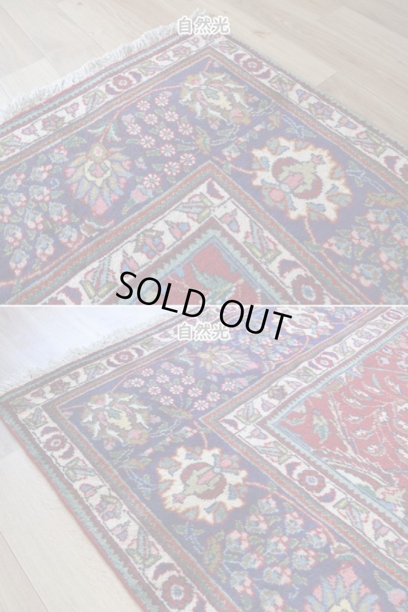 画像9: 良品 ペルシャ 絨毯 タブリーズ 縦3m 横3m 9㎡ 〜8帖 正方形 スクエアタイプ リビング ダイニング 3人掛けソファ コーナーソファ 大判 サイズ 290 x 290 cm No.F153 天然 ウール 手織り トライバル ラグ 敷物 マット カーペット 総柄 オールオーバーデザイン ヴィンテージ ビンテージ 赤 b-F153-290290h076 (9)