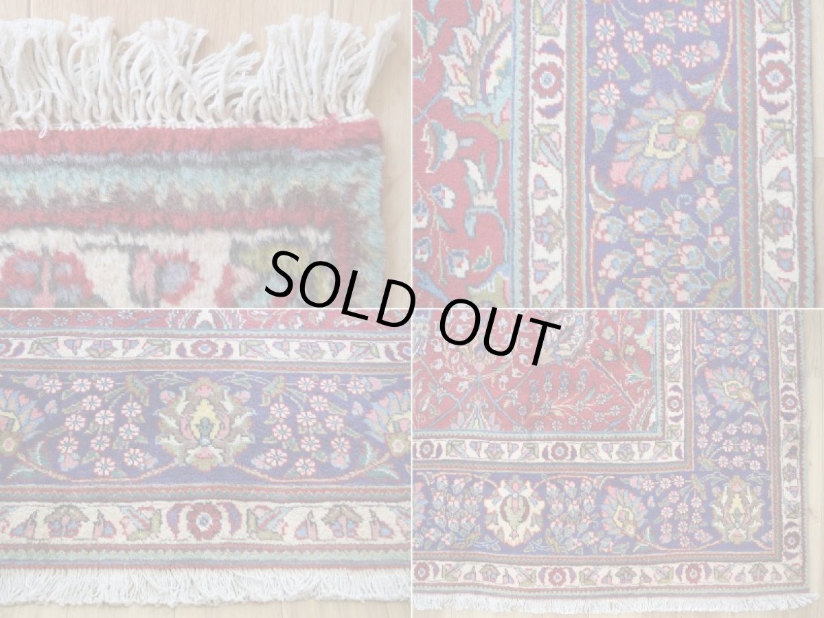 画像19: 良品 ペルシャ 絨毯 タブリーズ 縦3m 横3m 9㎡ 〜8帖 正方形 スクエアタイプ リビング ダイニング 3人掛けソファ コーナーソファ 大判 サイズ 290 x 290 cm No.F153 天然 ウール 手織り トライバル ラグ 敷物 マット カーペット 総柄 オールオーバーデザイン ヴィンテージ ビンテージ 赤 b-F153-290290h076 (19)