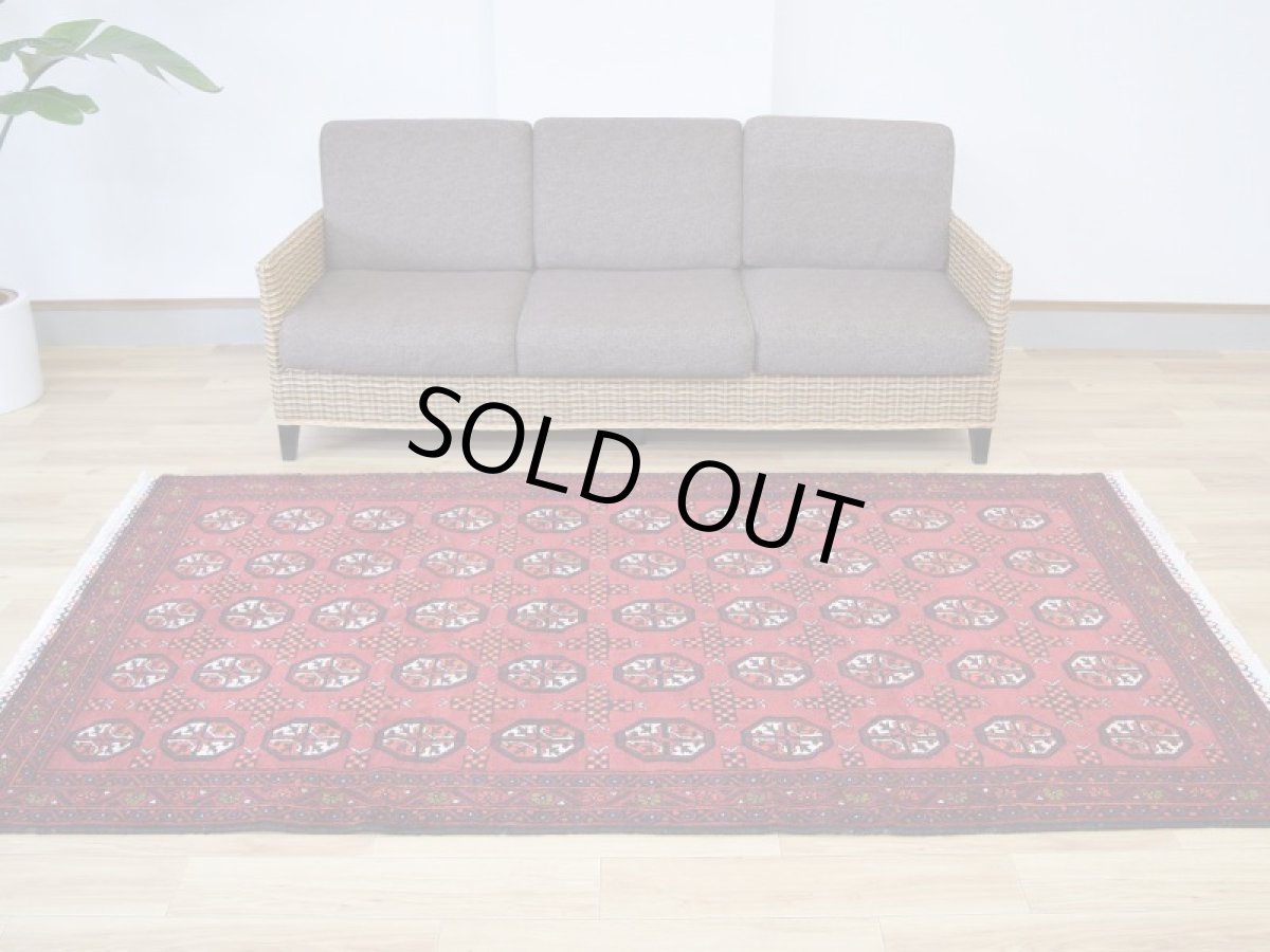 画像2: 良品 ペルシャ 部族絨毯 バルーチ 縦2m 横1.3m 2.7㎡ 〜3帖 リビング ダイニング 2〜3人掛けソファ センターテーブル サイズ 207 x 130 cm No.H12 天然 ウール 手織り トライバル ラグ 敷物 マット カーペット 幾何学模様 ヴィンテージ ビンテージ  b-H12-207130h003p (2)