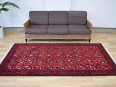 画像2: 良品 ペルシャ 部族絨毯 バルーチ 縦2m 横1.3m 2.7㎡ 〜3帖 リビング ダイニング 2〜3人掛けソファ センターテーブル サイズ 207 x 130 cm No.H12 天然 ウール 手織り トライバル ラグ 敷物 マット カーペット 幾何学模様 ヴィンテージ ビンテージ  b-H12-207130h003p (2)