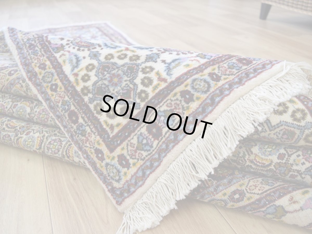 画像14: 新品 ペルシャ 絨毯 ムード 産 縦2.5m 横1.6m 4㎡ 〜3帖 リビング ダイニング 3人掛けソファ サイズ 240 x 160 cm No.A182 天然 肉厚 ウール シルク 手織り ハンドメイド トライバル ラグ カーペット マヒ柄 ヘラティ模様 n-A182-240160s005-056 (14)