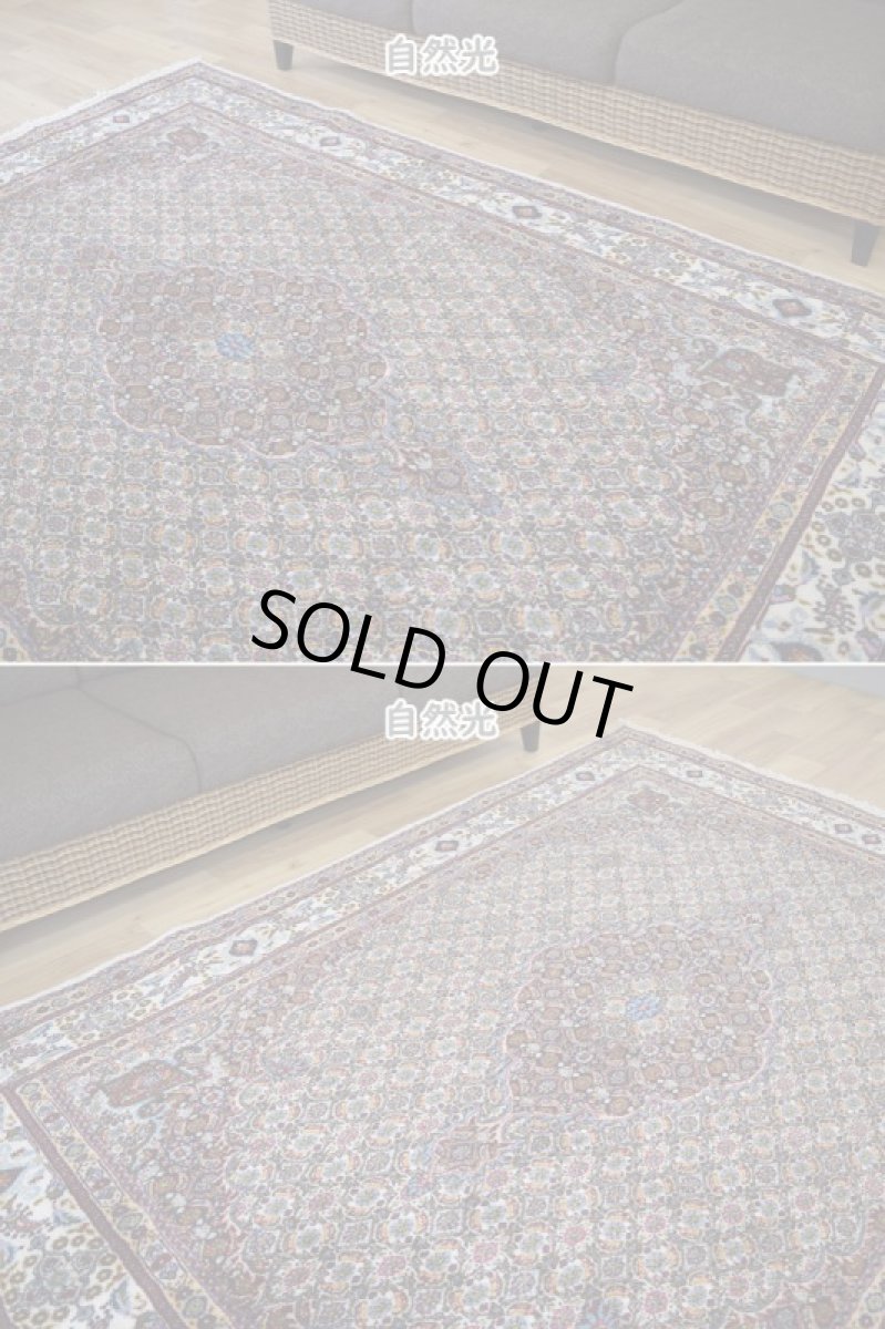 画像6: 新品 ペルシャ 絨毯 ムード 産 縦2.5m 横1.6m 4㎡ 〜3帖 リビング ダイニング 3人掛けソファ サイズ 240 x 160 cm No.A182 天然 肉厚 ウール シルク 手織り ハンドメイド トライバル ラグ カーペット マヒ柄 ヘラティ模様 n-A182-240160s005-056 (6)