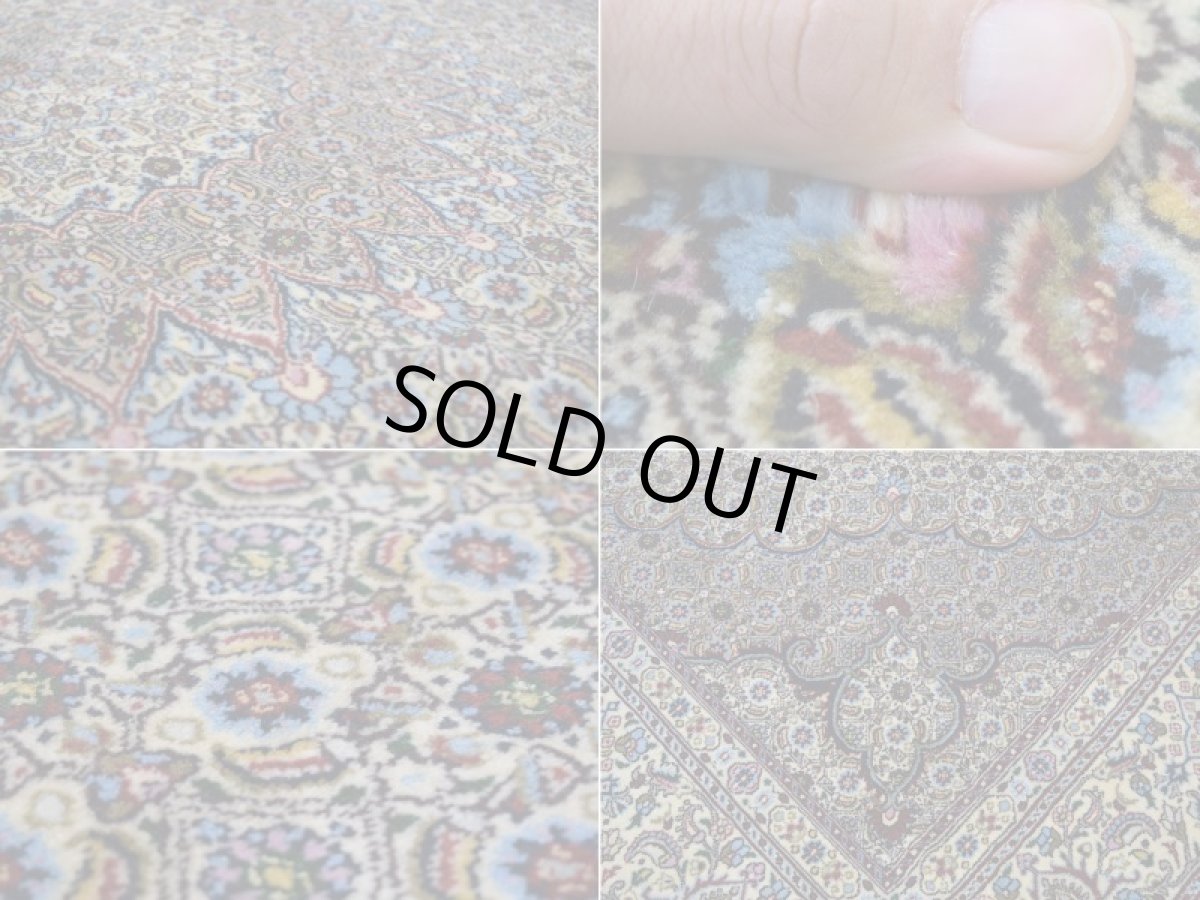 画像10: 新品 ペルシャ 絨毯 ムード産 シェルキャットファルシュ製 縦3m 横2m 6㎡ 〜6帖 リビング ダイニング 客室 大判 サイズ 300 x 200 cm No.511 天然 ウール シルク 手織り ハンドメイド ラグ マット カーペット 敷物 生成り クリーム  マヒ ヘラティ 柄 (10)