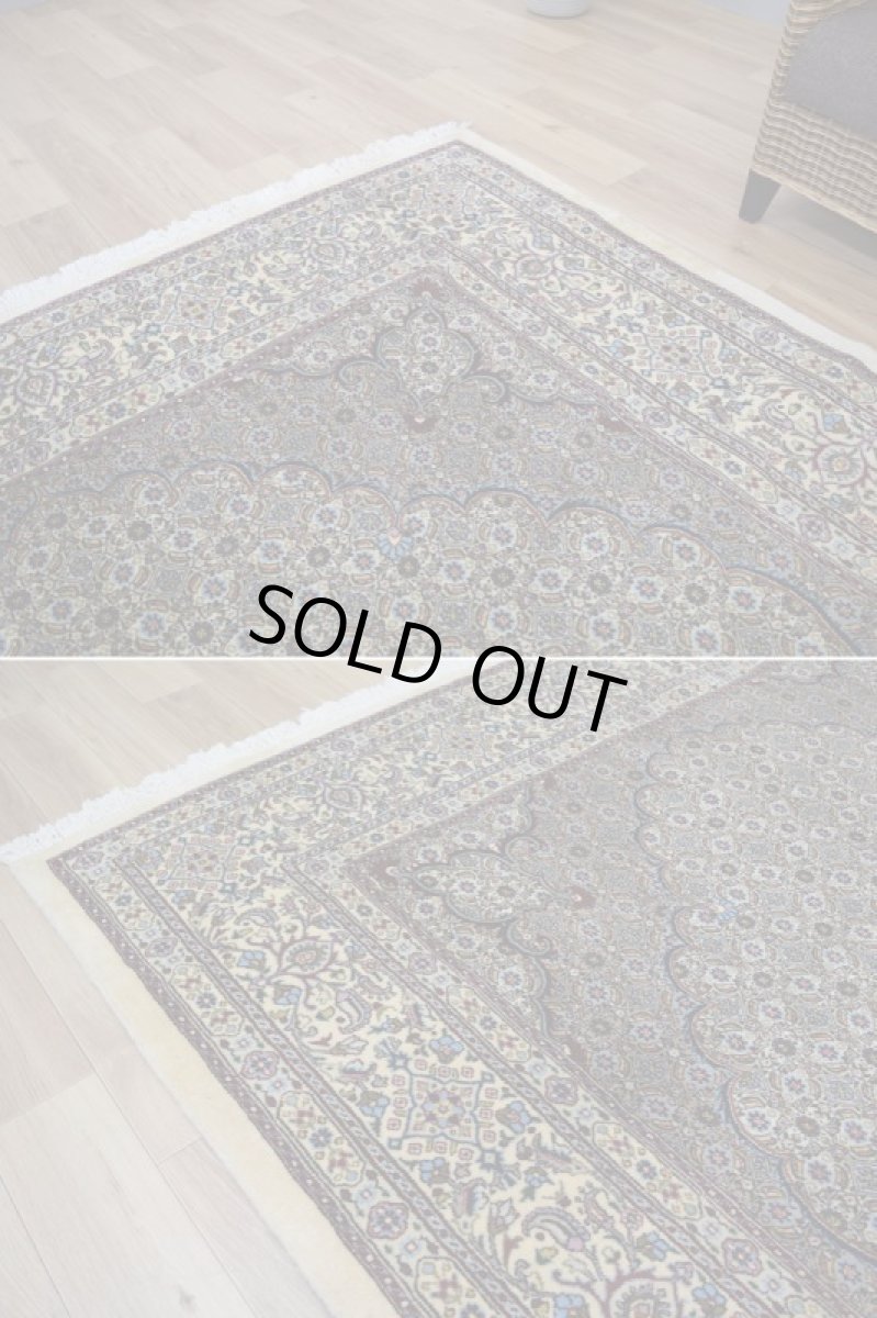 画像7: 新品 ペルシャ 絨毯 ムード産 シェルキャットファルシュ製 縦3m 横2m 6㎡ 〜6帖 リビング ダイニング 客室 大判 サイズ 300 x 200 cm No.511 天然 ウール シルク 手織り ハンドメイド ラグ マット カーペット 敷物 生成り クリーム  マヒ ヘラティ 柄 (7)