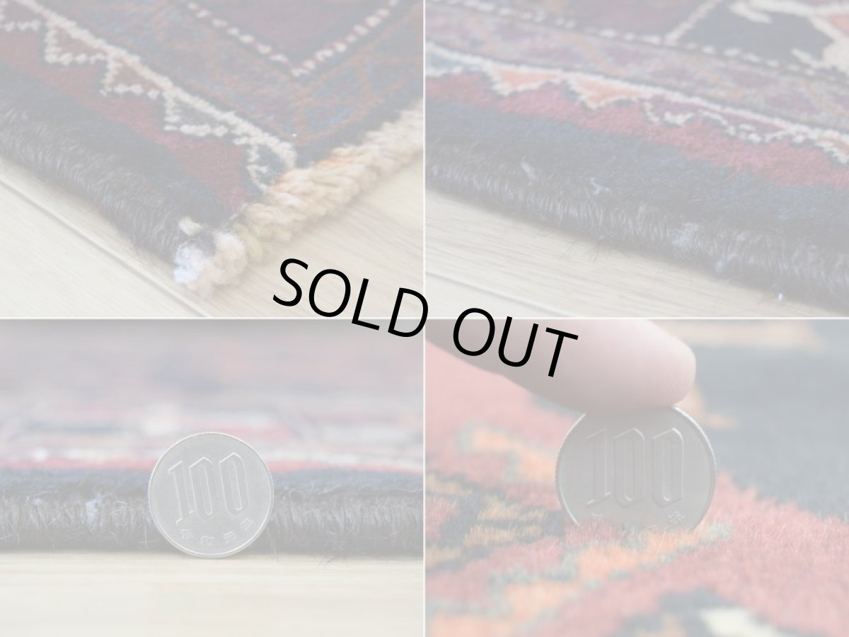 画像20: 中古品 ペルシャ 部族絨毯 バルーチ 縦2.4m 横1.3m 3㎡ 〜3帖 リビング ダイニング 2〜3人掛けソファ センターテーブル サイズ 240 x 125 cm No.Z171 天然 ウール 手織り トライバル ラグ 敷物 マット カーペット ゴルダニ柄 動物 アニマル 柄 ヴィンテージ ビンテージ  c-z171-240125h57-001 (20)