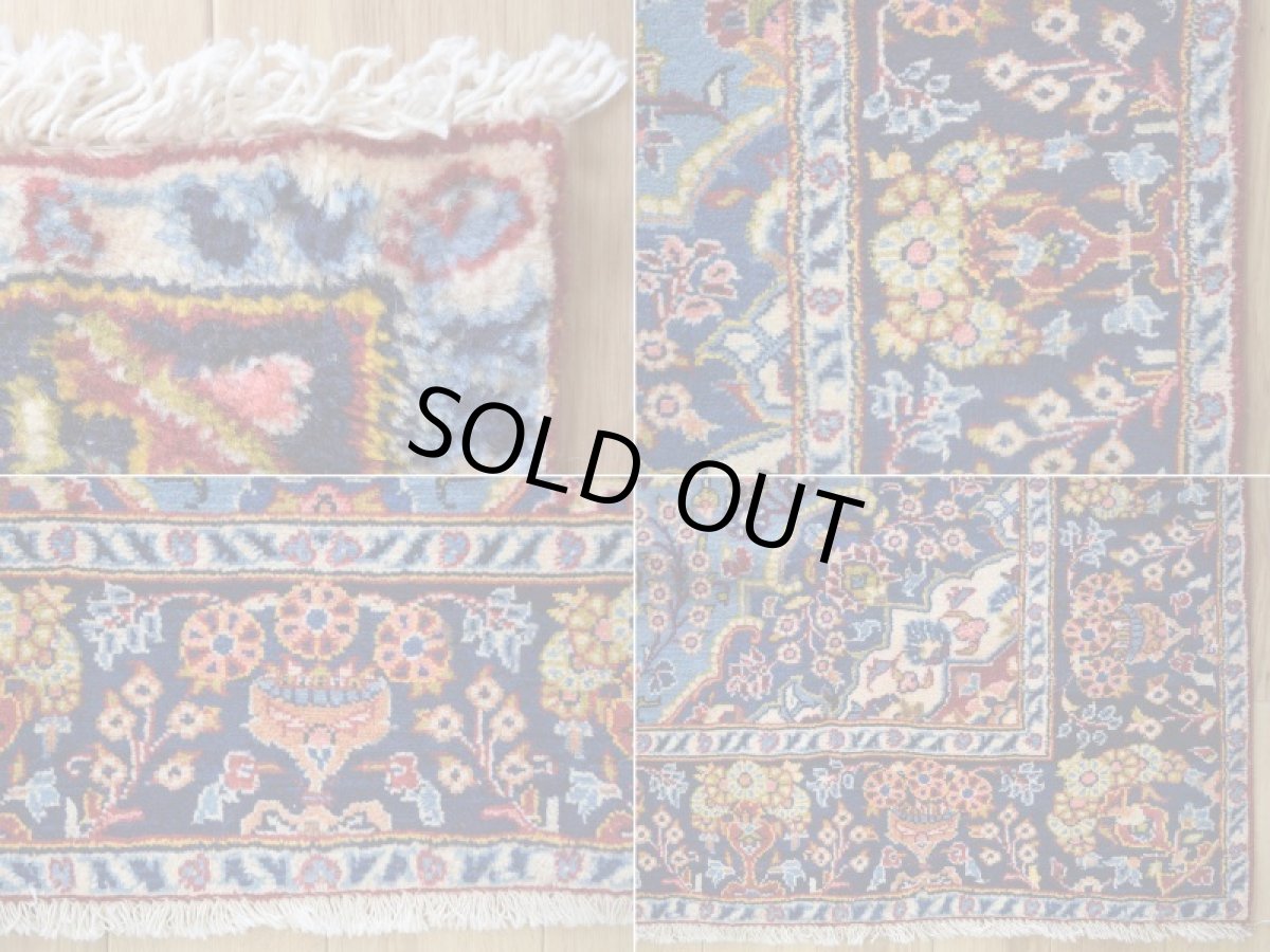 画像19: 良品 ペルシャ 絨毯 ヤズド 縦2.1m 横1.5m 3㎡ 〜3帖 リビング ダイニング 2〜3人掛けソファ センターテーブル サイズ 203 x 149 cm No.E131 天然 肉厚 ウール 手織り トライバル ラグ 敷物 マット カーペット ヴィンテージ ビンテージ  水色 赤 b-e131-203149h024-055 (19)