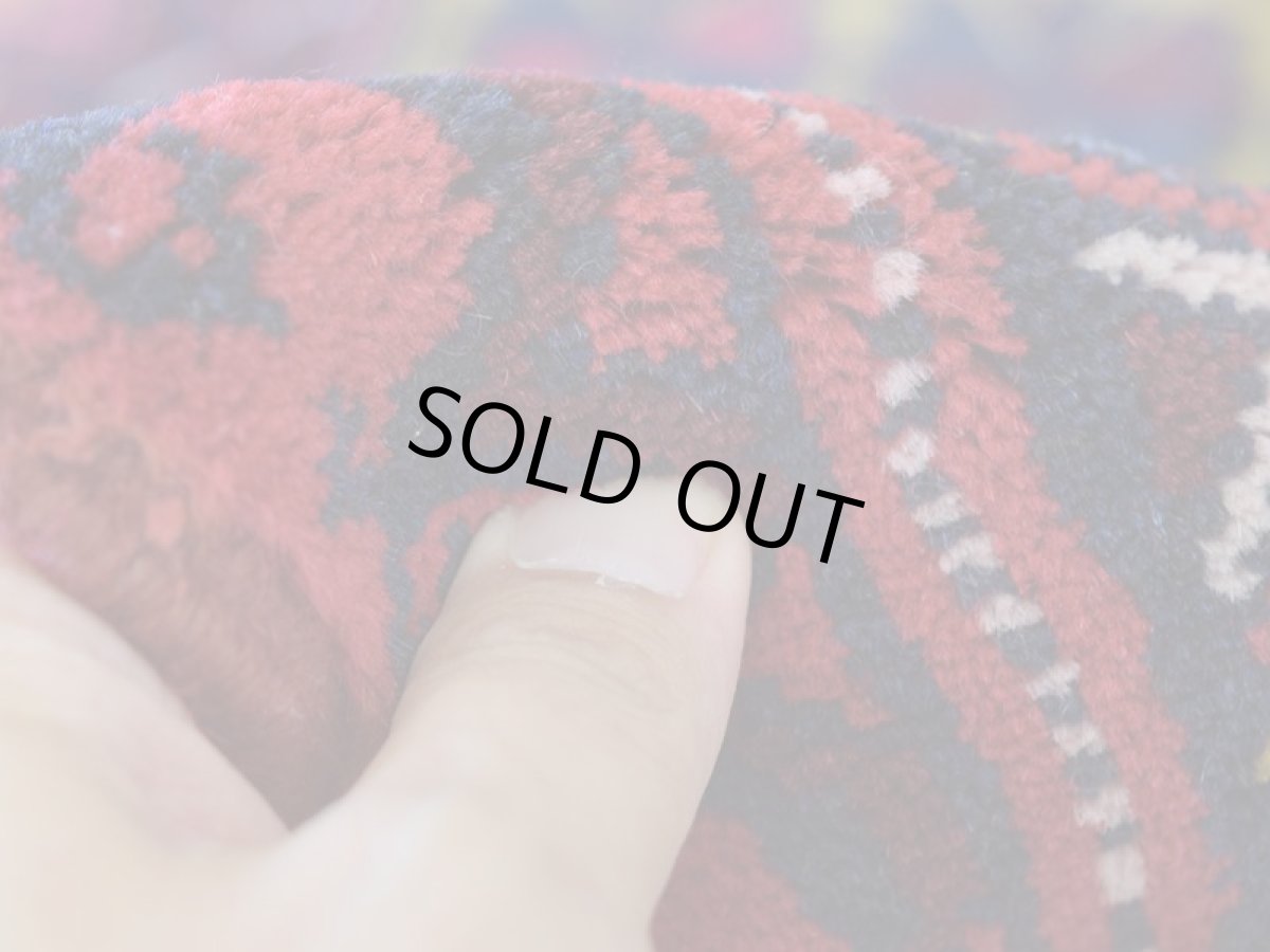 画像13: 良品 ペルシャ 部族絨毯 バルーチ 縦1.3m 横1m アクセントラグ 1〜2人掛けソファ足元 サイズ 128 x 92 cm No.z174 天然 ウール 手織り ハンドメイド トライバル ラグ 敷物 玄関 マット カーペット 幾何学 民族 柄 メヘラビ メヘラブ 模様 b-z174-12892h57-001 (13)