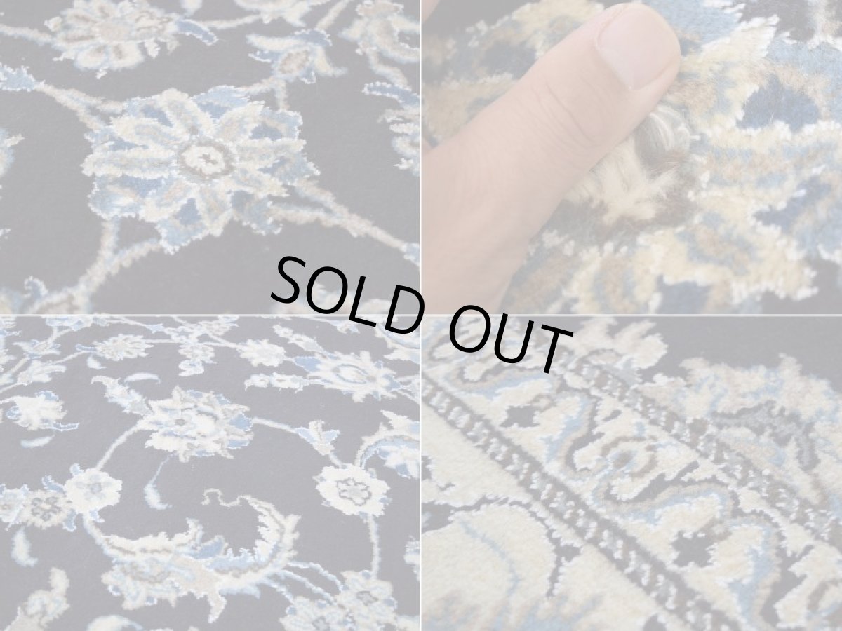 画像16: 新品 ペルシャ 絨毯 タバス 縦2m 横2m 4㎡ 〜3帖 センターテーブル 2人掛けソファ 正方形 スクエア サイズ 200 x 196 cm No.R462 ウール 手織り ラグ ハンドメイド カーペット 敷物 クラシック スタイル クリーム 生成り ダークネイビー nb-r462-200196h053-064 (16)