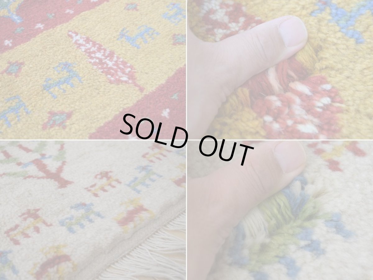 画像17: 新品 ペルシャ ギャッベ 縦2m 横1.5m 3㎡ リビング ダイニング 2-3人掛けソファ サイズ 195 × 150 cm No.R458 肉厚 天然 ウール ギャベ 手織り ハンドメイド ラグ 絨毯 カーペット リビングダイニングルームやベッドサイドに 生成り クリーム カラフル マルチカラー n-r458-195150h051-002 (17)
