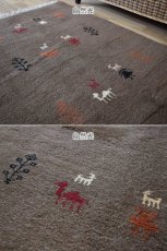 画像7: 新品 ペルシャ ギャッベ 縦2m 横1.5m 3㎡ リビング ダイニング 2-3人掛けソファ サイズ 200 × 151 cm No.R440 肉厚 天然 ウール ギャベ 手織り ハンドメイド ラグ 絨毯 カーペット リビングダイニングルームやベッドサイドに ブラウン 茶 n-r440-200151h051-002 (7)