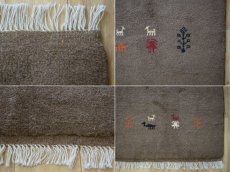 画像19: 新品 ペルシャ ギャッベ 縦2m 横1.5m 3㎡ リビング ダイニング 2-3人掛けソファ サイズ 200 × 151 cm No.R440 肉厚 天然 ウール ギャベ 手織り ハンドメイド ラグ 絨毯 カーペット リビングダイニングルームやベッドサイドに ブラウン 茶 n-r440-200151h051-002 (19)