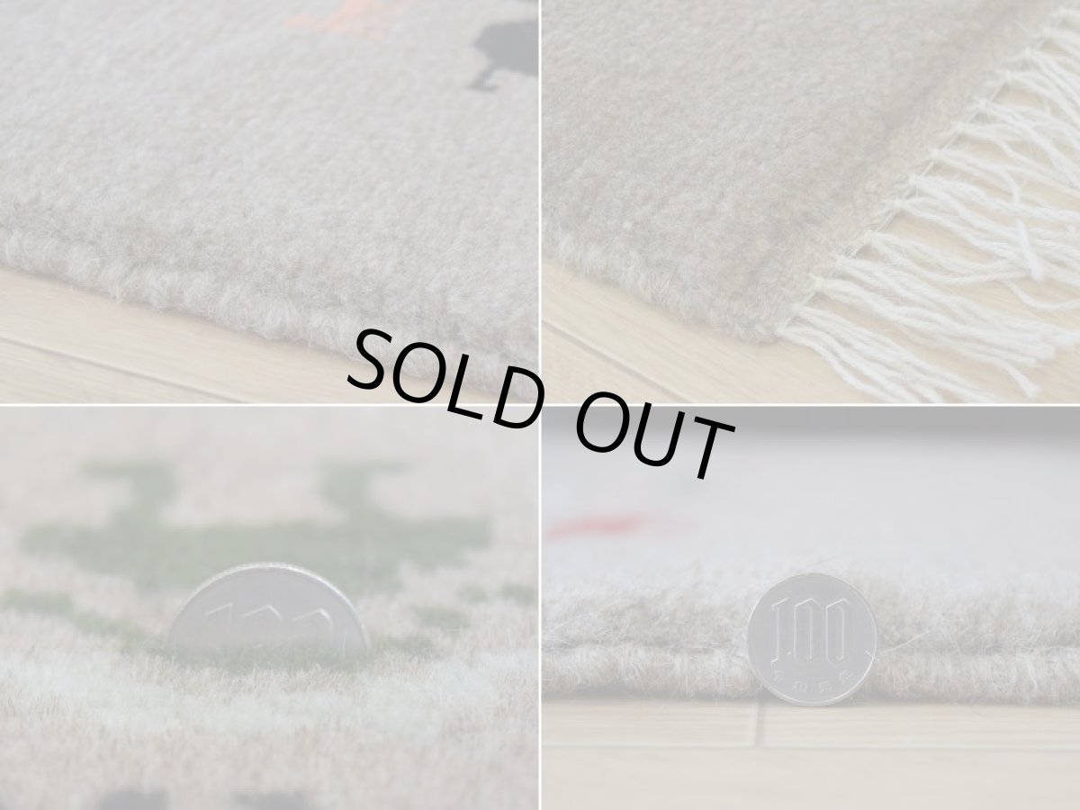 画像20: 新品 ペルシャ ギャッベ 縦2m 横1.5m 3㎡ 〜3帖 リビング ダイニング 2-3人掛けソファ サイズ 195 × 150 cm No.R424 肉厚 天然 ウール ギャベ 手織り ハンドメイド ラグ 絨毯 カーペット リビングダイニングルームやベッドサイドに ライトグレー ベージュ n-r424-195150h051-002 (20)