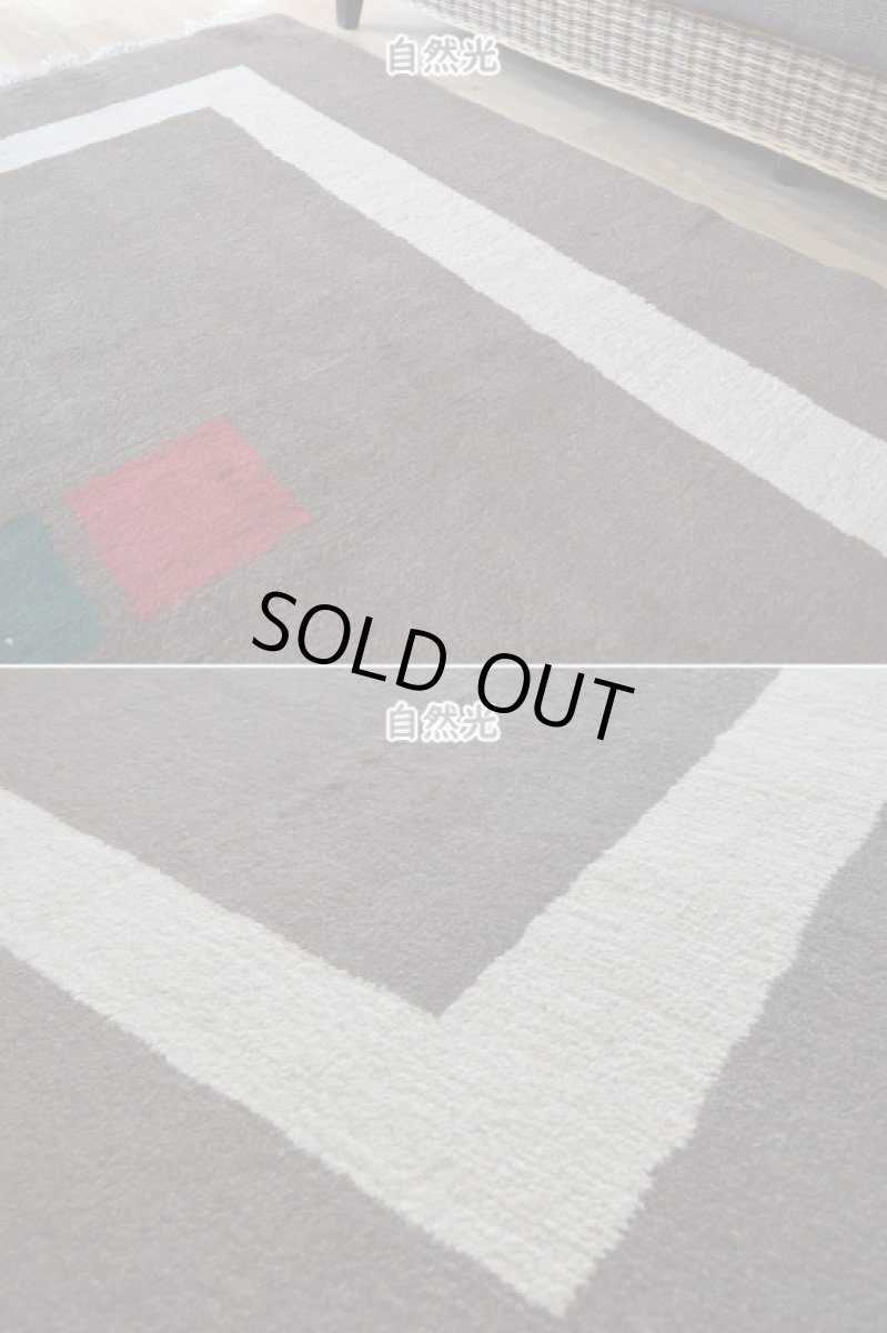 画像7: 新品 ペルシャ ギャッベ 縦2m 横1.6m 3㎡ 〜3帖 リビング ダイニング 2-3人掛けソファ サイズ 193 × 157 cm No.R419 肉厚 天然 ウール ギャベ 手織り ハンドメイド ラグ 絨毯 カーペット リビングダイニングルームやベッドサイドに チョコレートブラウン 生成り クリーム n-r419-196157h051-002 (7)