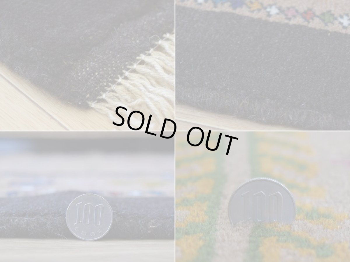 画像20: 新品 ペルシャ ギャッベ 縦2m 横1.4m 2.5㎡ リビング ダイニング 2-3人掛けソファ サイズ 188 × 133 cm No.R414 肉厚 天然 ウール ギャベ 手織り ハンドメイド ラグ 絨毯 カーペット リビングダイニングルームやベッドサイドに ブラウン 茶 動物 植物柄 n-r414-188133h031-071 (20)