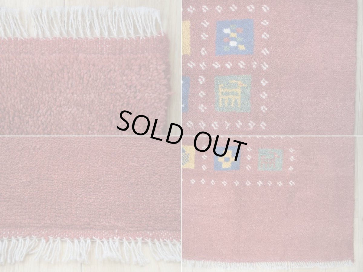 画像19: 新品 ペルシャ ギャッベ 縦1.8m 横1.2m 2.2㎡ リビング ダイニング 2-3人掛けソファ サイズ 180 × 120 cm No.R420 肉厚 天然 ウール ギャベ 手織り ハンドメイド ラグ 絨毯 カーペット リビングダイニングルームやベッドサイドに 赤 カラフル マルチカラー n-r420-180120h011-051 (19)