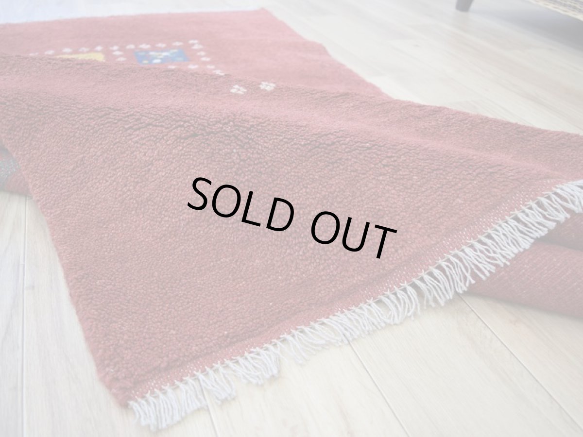 画像14: 新品 ペルシャ ギャッベ 縦1.8m 横1.2m 2.2㎡ リビング ダイニング 2-3人掛けソファ サイズ 180 × 120 cm No.R420 肉厚 天然 ウール ギャベ 手織り ハンドメイド ラグ 絨毯 カーペット リビングダイニングルームやベッドサイドに 赤 カラフル マルチカラー n-r420-180120h011-051 (14)