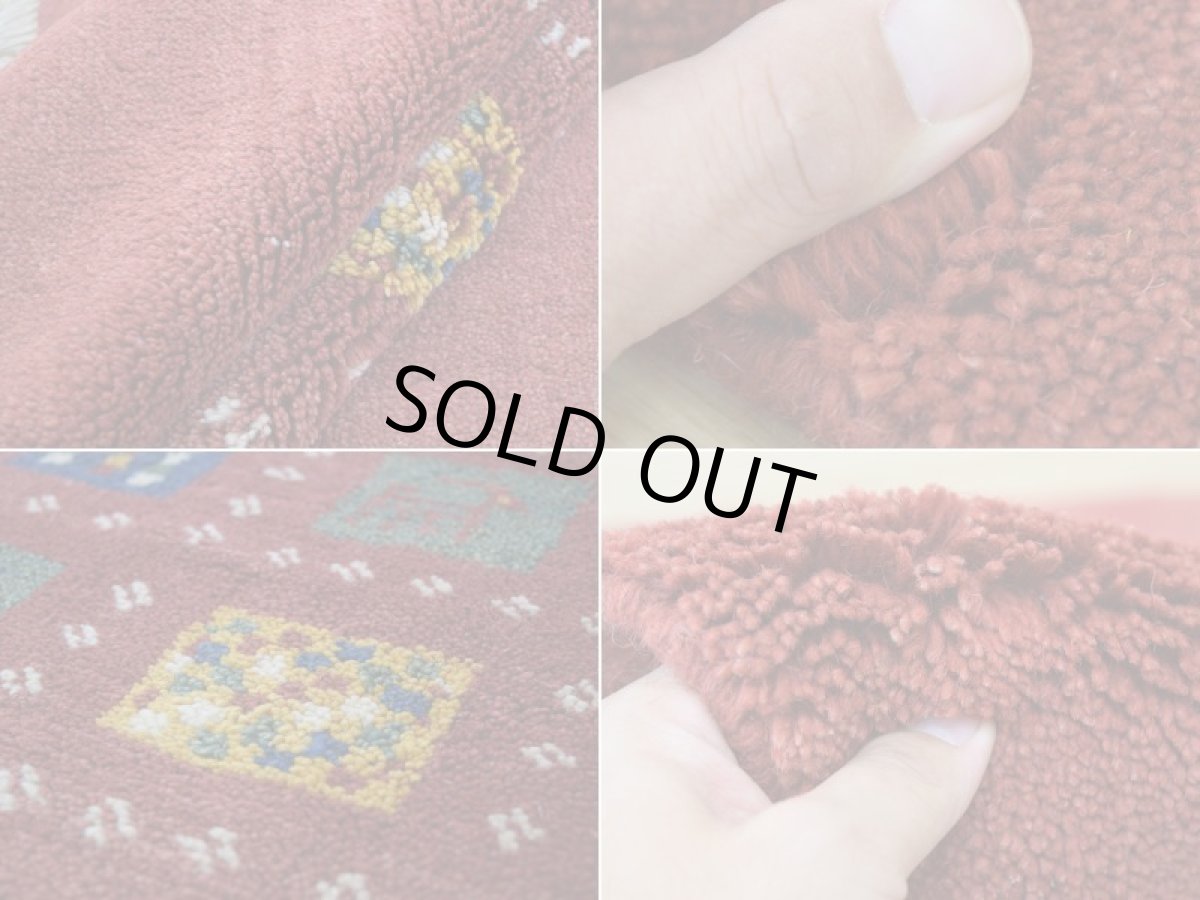 画像18: 新品 ペルシャ ギャッベ 縦1.8m 横1.2m 2.2㎡ リビング ダイニング 2-3人掛けソファ サイズ 180 × 120 cm No.R420 肉厚 天然 ウール ギャベ 手織り ハンドメイド ラグ 絨毯 カーペット リビングダイニングルームやベッドサイドに 赤 カラフル マルチカラー n-r420-180120h011-051 (18)