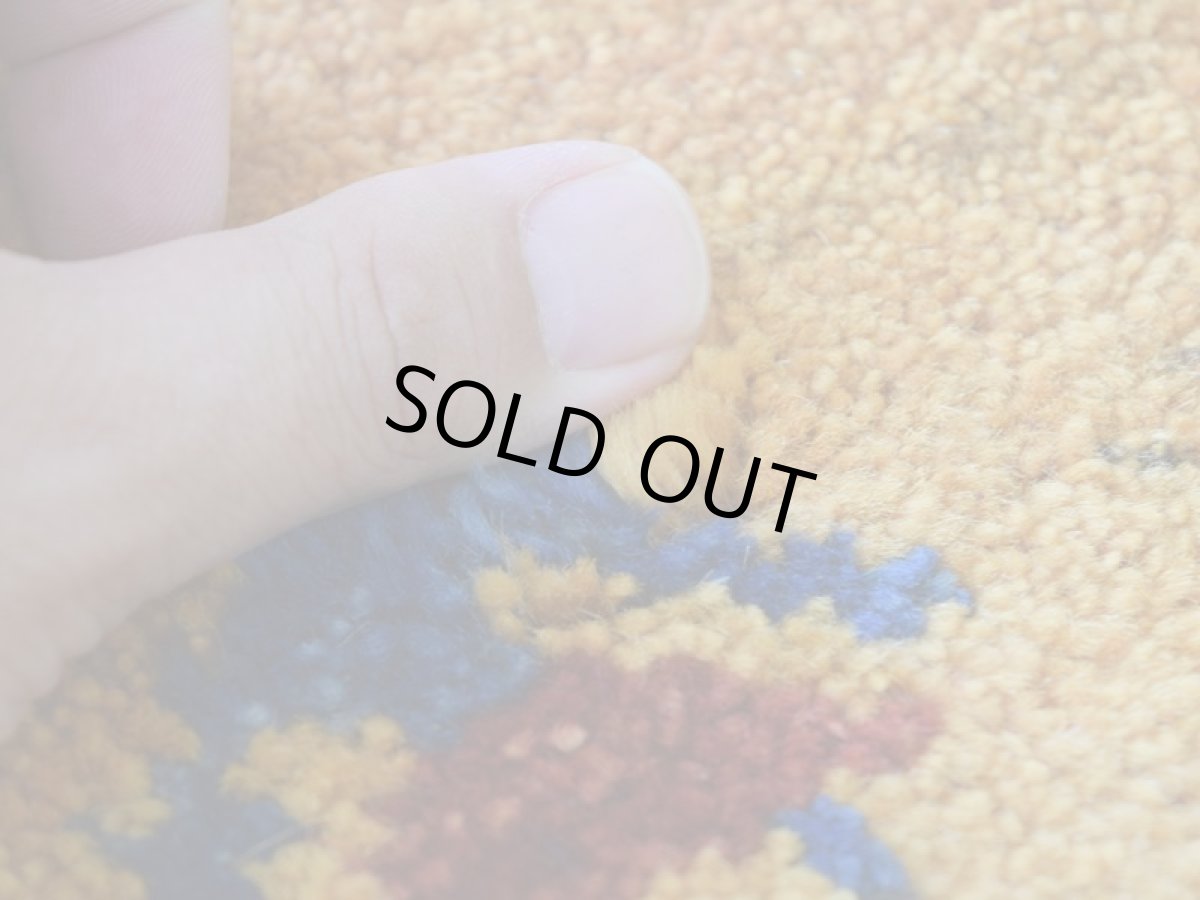 画像12: 新品 ペルシャ ギャッベ 縦2m 横1m 2㎡ 2-3人掛けソファ サイズ 185 × 100 cm No.R457 肉厚 天然 ウール ギャベ 手織り ハンドメイド ラグ 絨毯 カーペット イエロー 黄色 動物柄 n-r457-185100h001-031 (12)