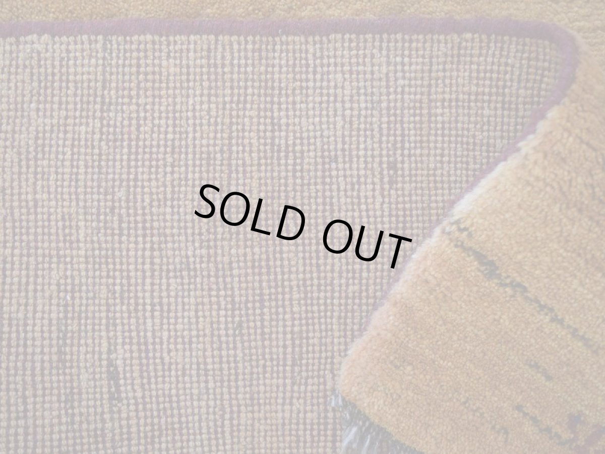 画像16: 新品 ペルシャ ギャッベ 縦2m 横1m 2㎡ 2-3人掛けソファ サイズ 185 × 100 cm No.R457 肉厚 天然 ウール ギャベ 手織り ハンドメイド ラグ 絨毯 カーペット イエロー 黄色 動物柄 n-r457-185100h001-031 (16)