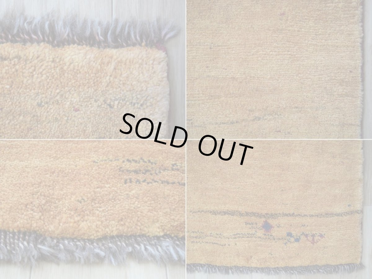 画像19: 新品 ペルシャ ギャッベ 縦2m 横1m 2㎡ 2-3人掛けソファ サイズ 185 × 100 cm No.R457 肉厚 天然 ウール ギャベ 手織り ハンドメイド ラグ 絨毯 カーペット イエロー 黄色 動物柄 n-r457-185100h001-031 (19)