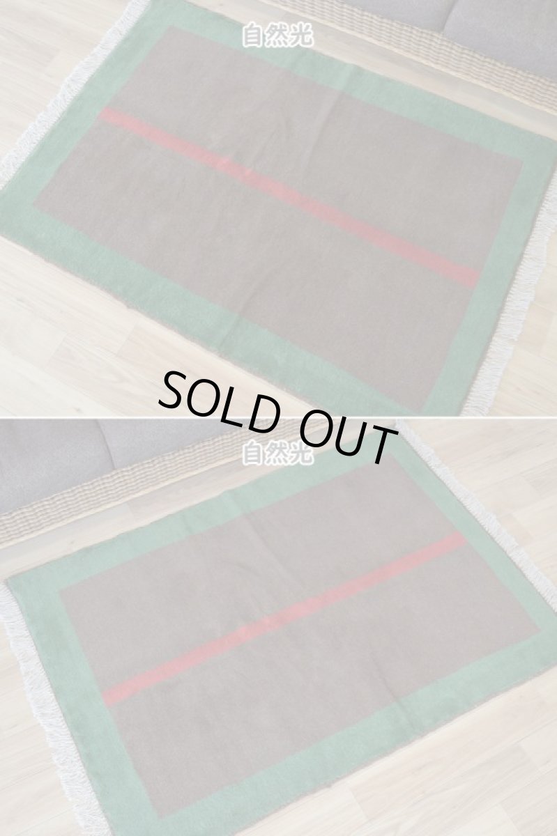 画像6: 新品 ペルシャ ギャッベ 縦1.5m 横1m 1.5㎡ 2人掛けソファ サイズ 142 × 101 cm No.R435 肉厚 天然 ウール ギャベ 手織り ハンドメイド ラグ 絨毯 カーペット ソファの足元やベッドサイドに ブラウン 茶 グリーン 緑 マルチカラー n-r435-142101h57-001 (6)