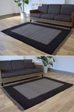 画像4: 新品 ペルシャ ギャッベ 縦2m 横1.3m 2.3㎡ リビング ダイニング 2-3人掛けソファ サイズ 180 × 127 cm No.R406 肉厚 天然 ウール ギャベ 手織り ハンドメイド ラグ 絨毯 カーペット リビングダイニングルームやベッドサイドに 濃茶 ブラウン 黒 グレー 灰 ねずみ色 n-r406-180127h021-061 (4)