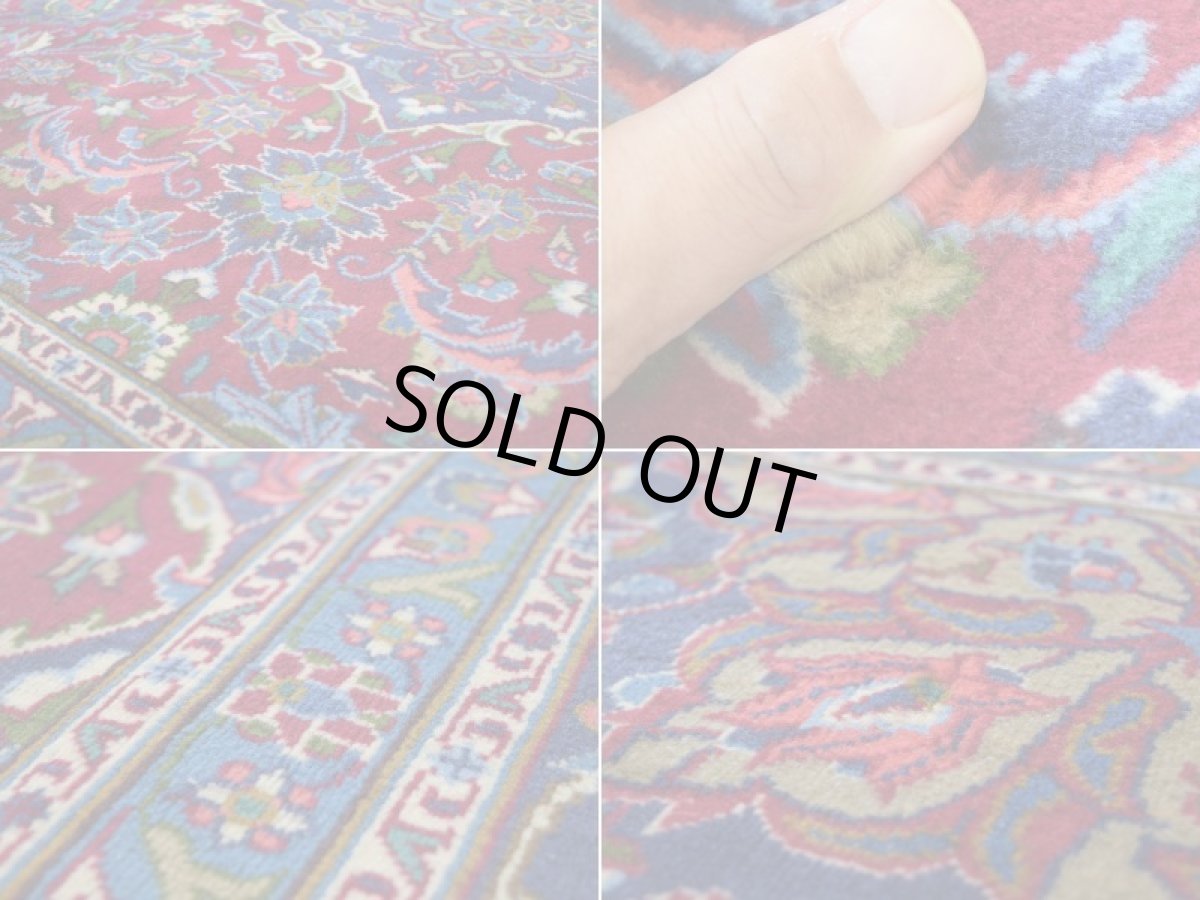 画像17: 良品 ペルシャ 絨毯 カシャーン 縦3m 横2m 6㎡ 〜6帖 リビング ダイニング 3人掛けソファ コーナーソファ 大判 サイズ 293 x 199 cm No.R163 天然 ウール 手織り トライバル ラグ 敷物 マット カーペット メダリオン ヴィンテージ ビンテージ 赤 ab-r163-293199h092-083 (17)