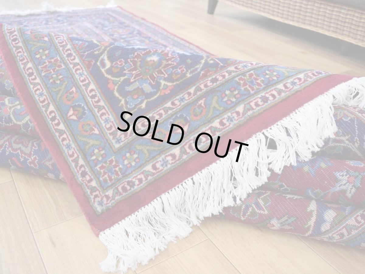 画像14: 良品 ペルシャ 絨毯 カシャーン 縦3m 横2m 6㎡ 〜6帖 リビング ダイニング 3人掛けソファ コーナーソファ 大判 サイズ 293 x 199 cm No.R163 天然 ウール 手織り トライバル ラグ 敷物 マット カーペット メダリオン ヴィンテージ ビンテージ 赤 ab-r163-293199h092-083 (14)