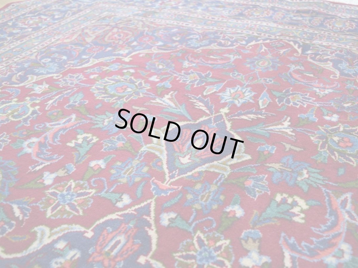 画像11: 良品 ペルシャ 絨毯 カシャーン 縦3m 横2m 6㎡ 〜6帖 リビング ダイニング 3人掛けソファ コーナーソファ 大判 サイズ 293 x 199 cm No.R163 天然 ウール 手織り トライバル ラグ 敷物 マット カーペット メダリオン ヴィンテージ ビンテージ 赤 ab-r163-293199h092-083 (11)