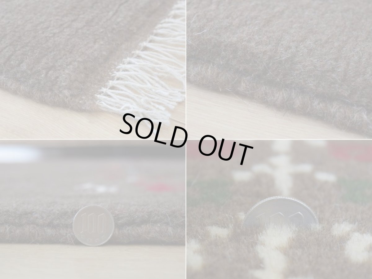 画像20: 新品 ペルシャ ギャッベ 縦2m 横1.5m 3㎡ リビング ダイニング 2-3人掛けソファ サイズ 193 × 153 cm No.R420 肉厚 天然 ウール ギャベ 手織り ハンドメイド ラグ 絨毯 カーペット リビングダイニングルームやベッドサイドに ブラウン 茶 n-r420-193153h051-002 (20)
