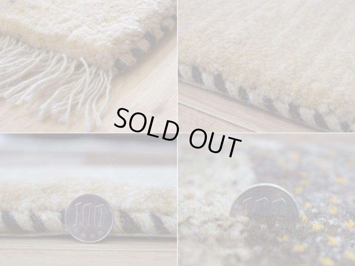 画像20: 新品 ペルシャ ギャッベ 縦2m 横1.5m 3㎡ 〜3帖 リビング ダイニング 2-3人掛けソファ サイズ 202 × 149 cm No.1940 肉厚 天然 草木染 ウール ギャベ 手織り ハンドメイド ラグ 絨毯 カーペット リビングダイニングルームやベッドサイドに 生成り クリーム ベージュ ブラウン 原毛系 n-1940-202149s123-024 (20)