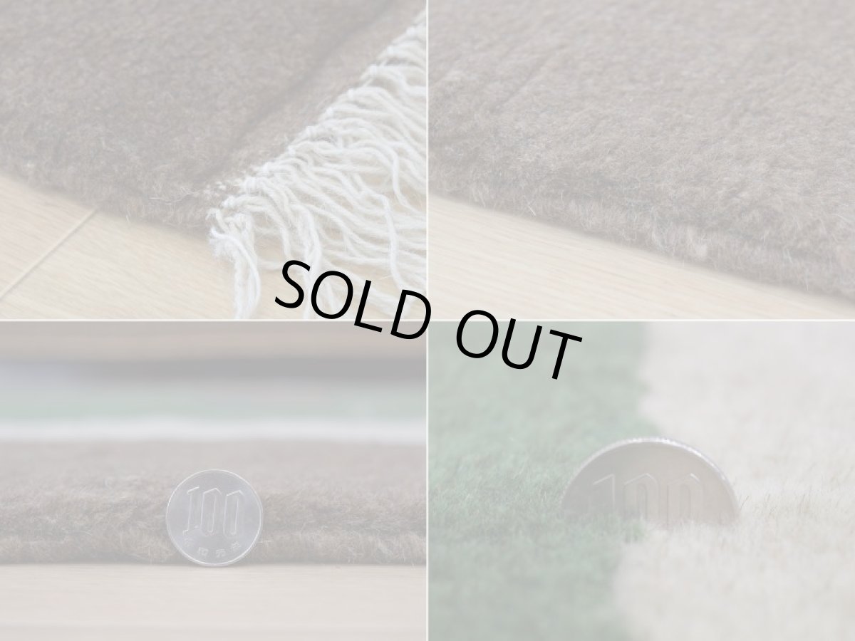 画像20: 新品 ペルシャ ギャッベ 縦2m 横1.6m 3㎡ 〜3帖 リビング ダイニング 2-3人掛けソファ サイズ 197 × 160 cm No.R432 肉厚 天然 ウール ギャベ 手織り ハンドメイド ラグ 絨毯 カーペット リビングダイニングルームやベッドサイドに チョコレートブラウン グリーン 緑 生成り クリーム n-r432-197160s051-002 (20)
