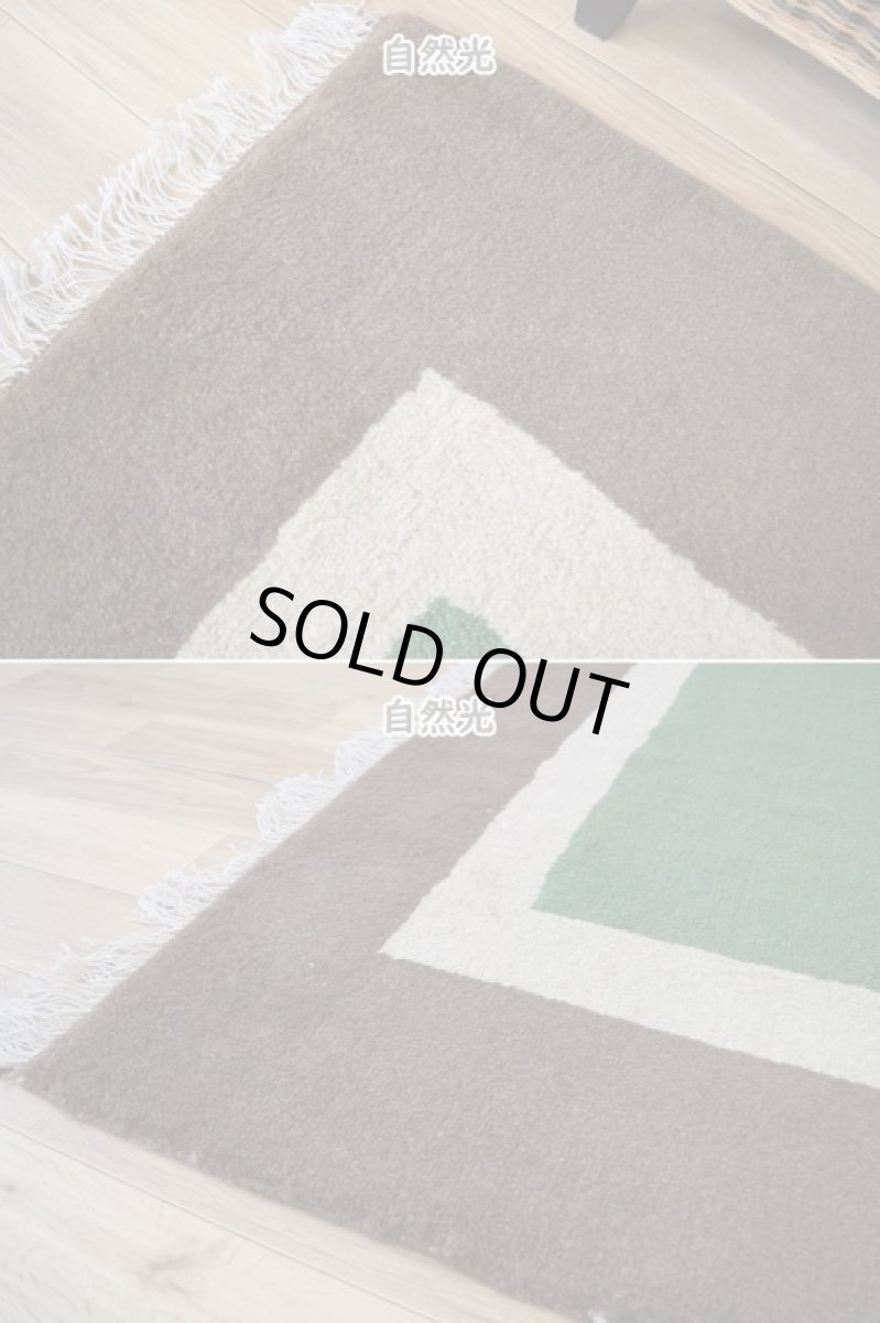 画像8: 新品 ペルシャ ギャッベ 縦2m 横1.6m 3㎡ 〜3帖 リビング ダイニング 2-3人掛けソファ サイズ 197 × 160 cm No.R432 肉厚 天然 ウール ギャベ 手織り ハンドメイド ラグ 絨毯 カーペット リビングダイニングルームやベッドサイドに チョコレートブラウン グリーン 緑 生成り クリーム n-r432-197160s051-002 (8)