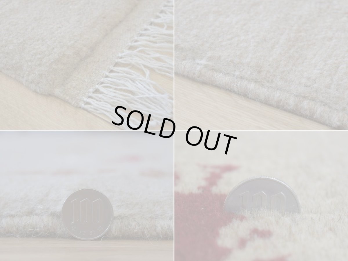 画像20: 新品 ペルシャ ギャッベ 縦2m 横1.5m 3㎡ 〜3帖 リビング ダイニング 2-3人掛けソファ サイズ 202 × 150 cm No.R418 肉厚 天然 ウール ギャベ 手織り ハンドメイド ラグ 絨毯 カーペット リビングダイニングルームやベッドサイドに ライトベージュ ライトグレー n-r418-202150h051-002 (20)