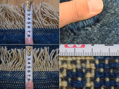 画像3: 新品 ペルシャ ギャッベ 縦2.4m 横1.8m 4㎡ 〜3帖 リビング ダイニング 2-3人掛けソファ サイズ 235 × 173 cm No.1946 天然 草木染 ウール ギャベ 手織り ハンドメイド ラグ 絨毯 カーペット リビングダイニングルームやベッドサイドに インディゴブルー 青 藍色 n-1946-235173s032-042