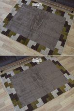 画像6: 新品 ペルシャ ギャッベ 縦2m 横1.5m 3㎡ 〜3帖 リビング ダイニング 2-3人掛けソファ サイズ 190 × 146 cm No.1470 天然 ウール ギャベ 手織り ハンドメイド ラグ 絨毯 カーペット リビングダイニングルームやベッドサイドに 生成り クリーム ベージュ 茶 ライトブラウン オリーブ カーキ n-1470-190146s042-013 (6)