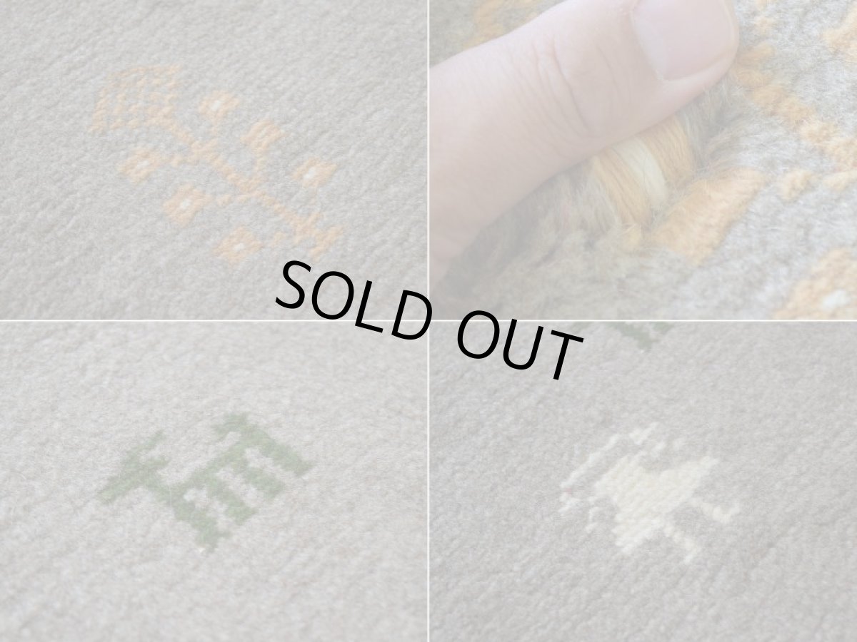 画像17: 新品 ペルシャ ギャッベ 縦2m 横1.5m 3㎡ 〜3帖 リビング ダイニング 2-3人掛けソファ サイズ 188 × 152 cm No.R449 肉厚 天然 ウール ギャベ 手織り ハンドメイド ラグ 絨毯 カーペット リビングダイニングルームやベッドサイドに ライトグレー ベージュ n-r449-188152h051-002 (17)